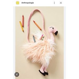 Anthropologie Girls Flamingo Purse